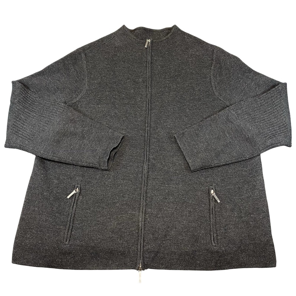 Lauren Ralph Lauren Sweater Cardigan 100% Merino Wool 2X‎ Full Zip